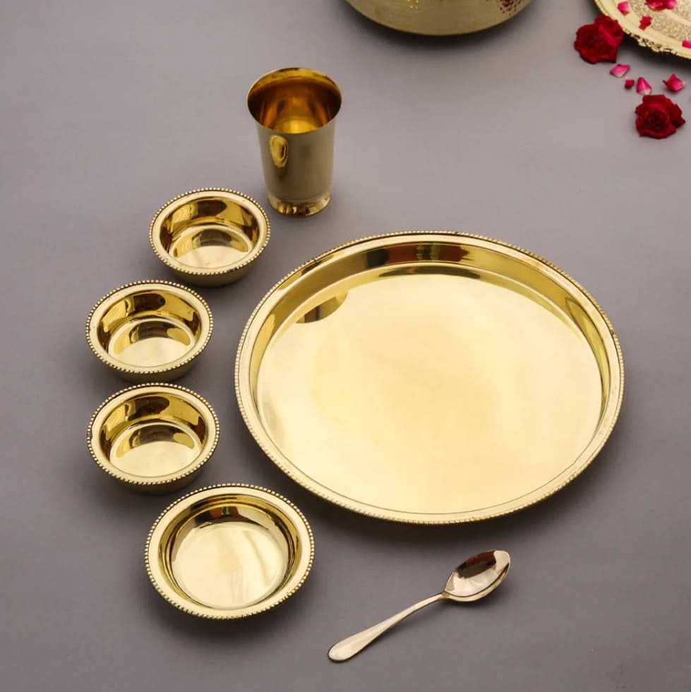 Brass Thali Set