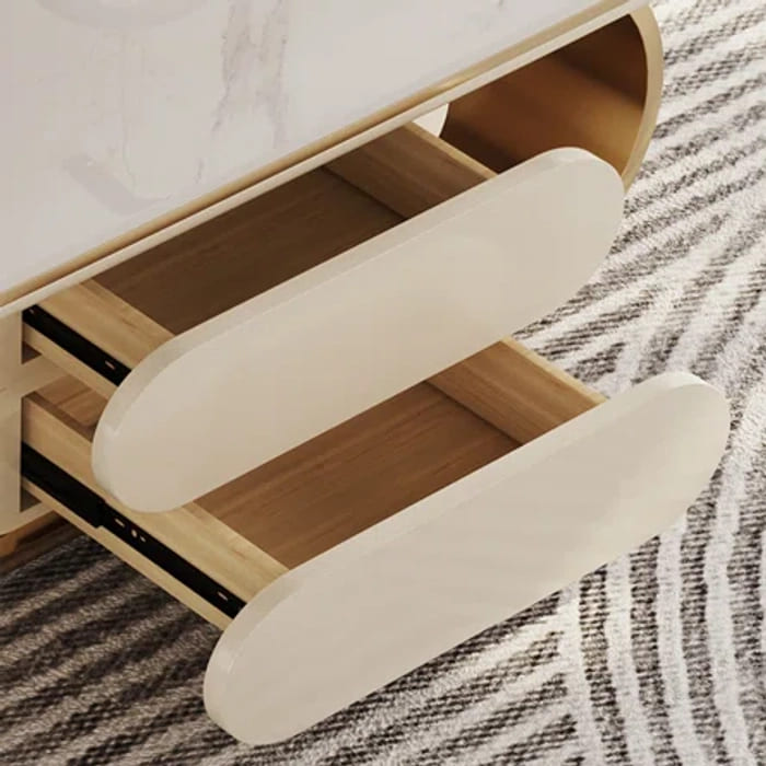 Luxe Nesting Center Table With Dual Drawer