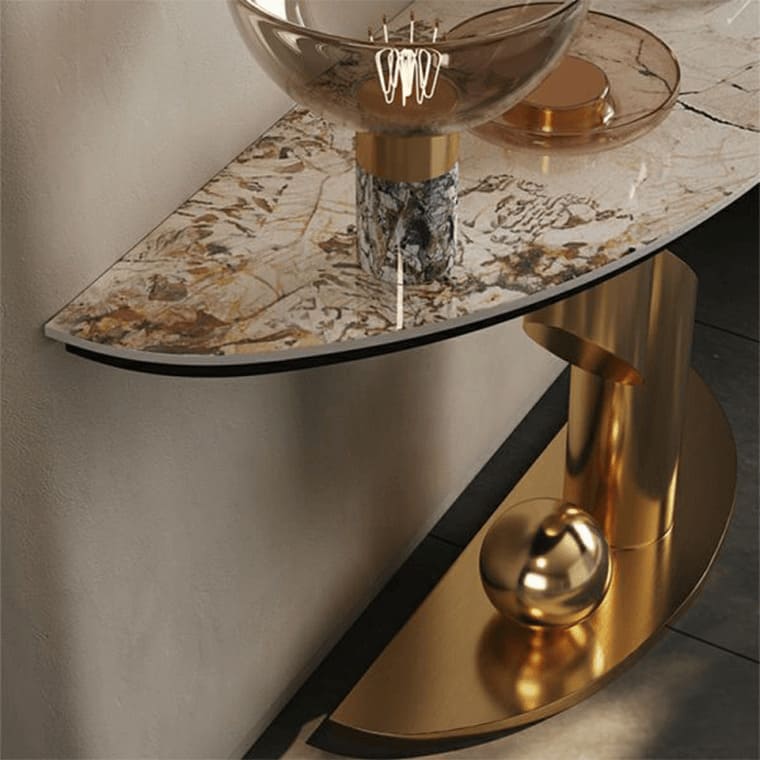 White And Gold Console Table
