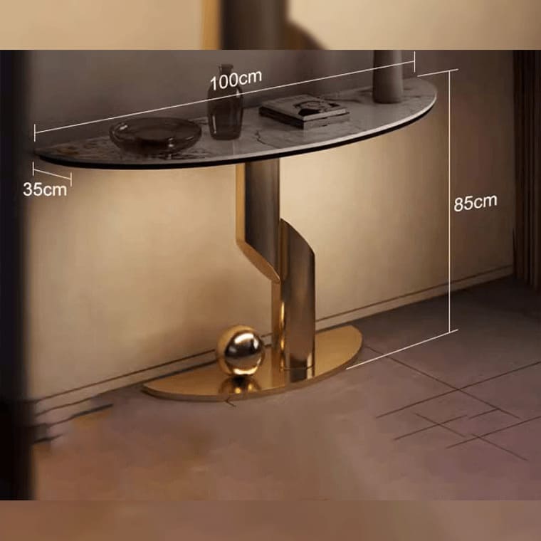 White And Gold Console Table