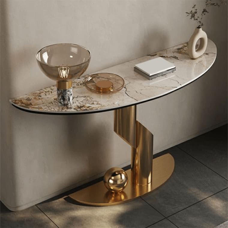 Console table with marble top