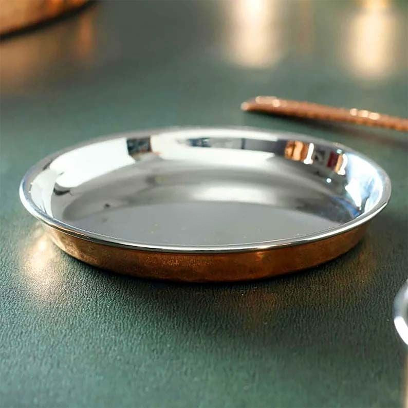 Copper-Steel Thali Set