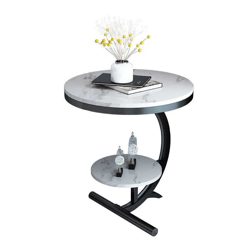 C-Shaped Side Table Black