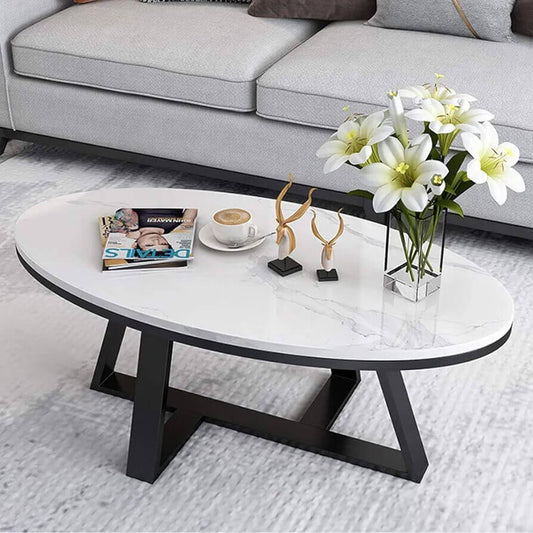 oval marble center table