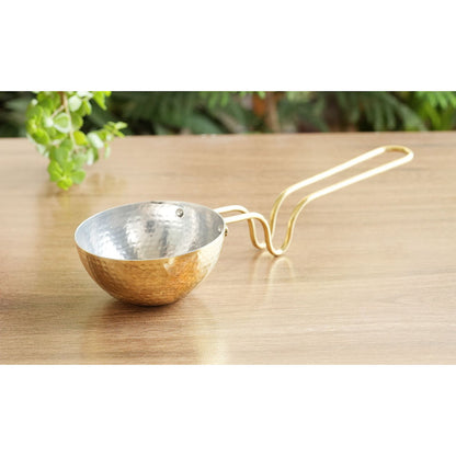 Brass Tadka Spoon |Tadka Pan