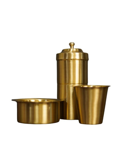 Brass Coffee Filter |Coffee Dabra Cup and Bowl Set