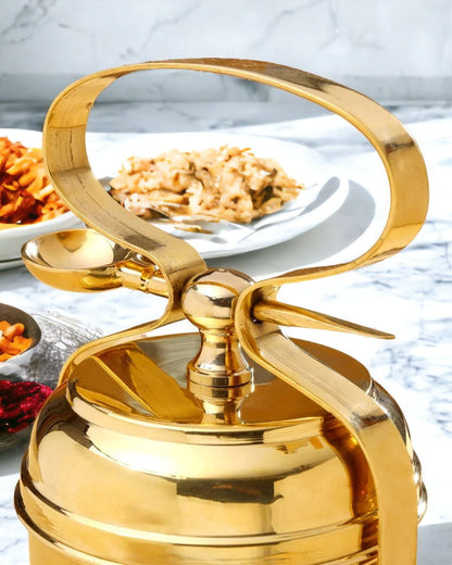 Brass Lunch Box 2 Tier With Spoon