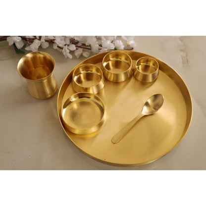 Brass Thali Set |Matt Finish