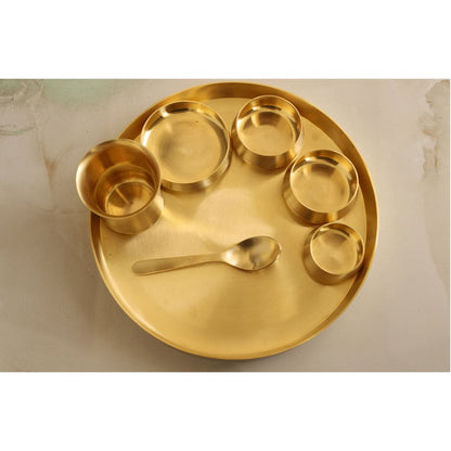 Brass Thali Set |Matt Finish