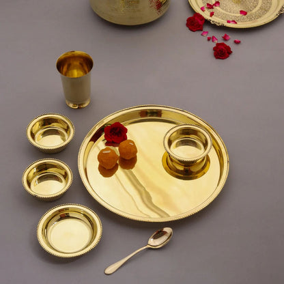 Brass Thali Set