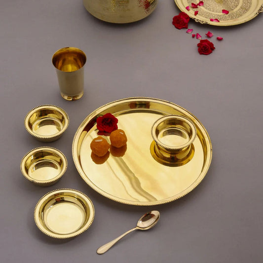 Brass Thali Set