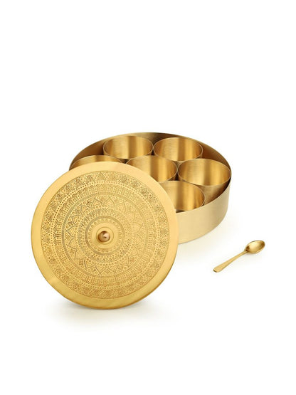 Multi-purpose storage box made of brass