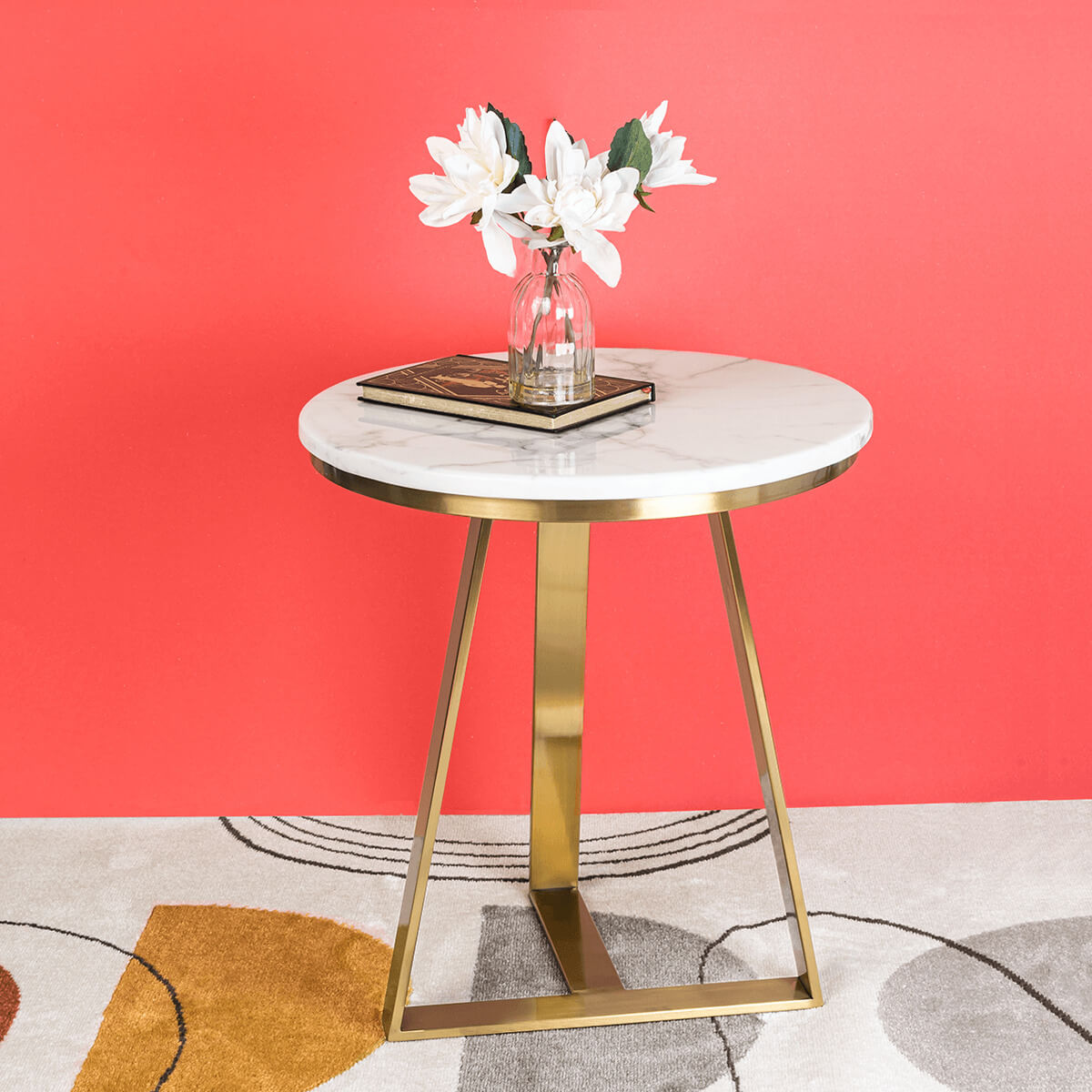 Gold side table