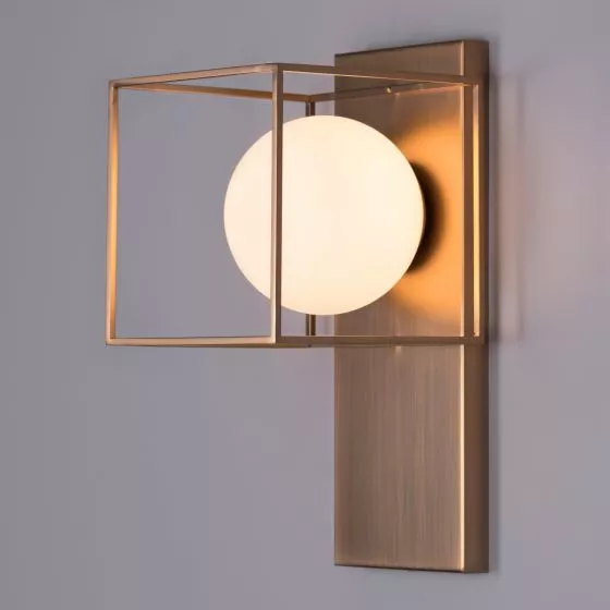 wall sconce with glass shade