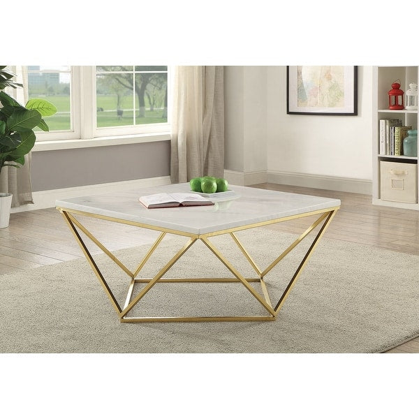 Striking geometric design center table by Easycraft, with bold shapes and a contemporary aesthetic, making it a captivating centerpiece for any room