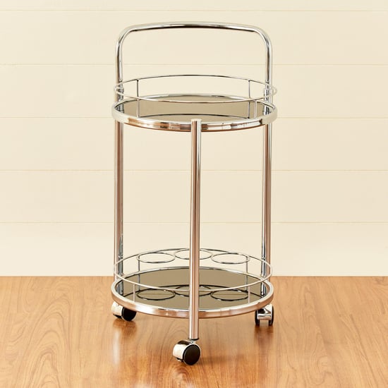 Glass Serving Trolley Round