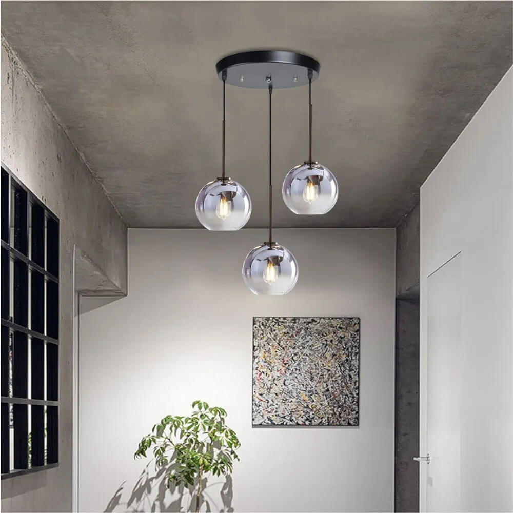 Elegant glass pendant lamp by Easycraft, showcasing a timeless design with a clear, luminous shade, perfect for creating a sophisticated lighting atmosphere