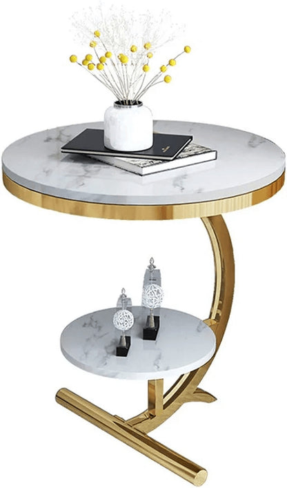 C-Shaped Side Table Gold