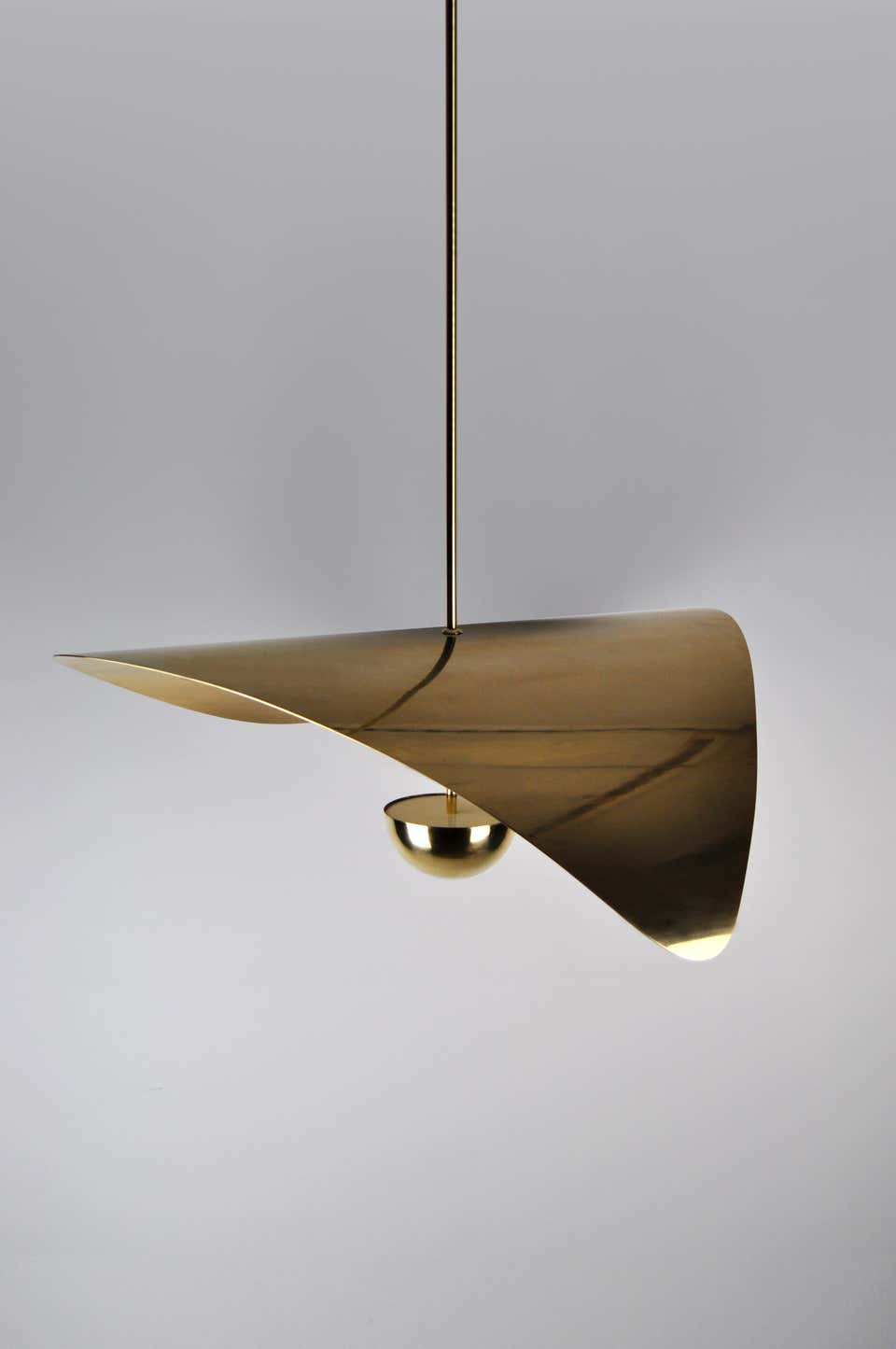 Gold pendant light