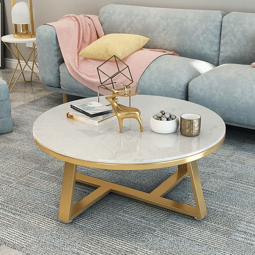 Gold base coffee table