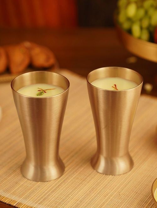 Easycraft - Kansa Glass | Bronze Glass | Set of 2