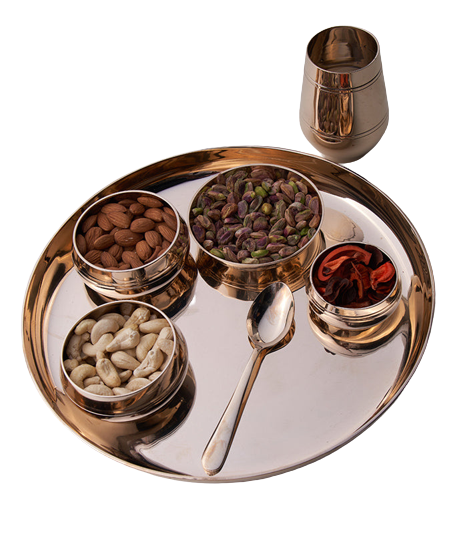 Kansa Thali Set | Bronze Dinner Set | Set of 7