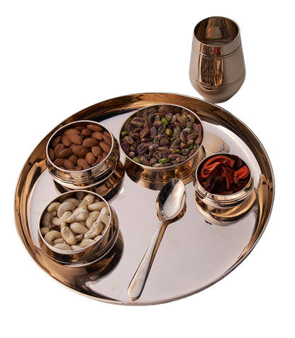 Kansa Thali Set | Bronze Dinner Set | Set of 7