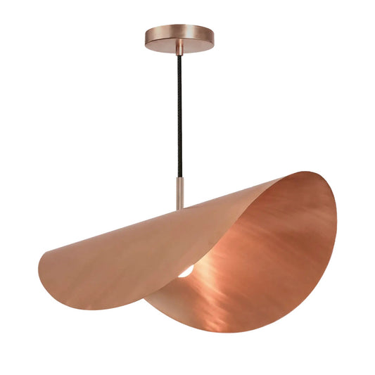 Rose gold finish pendant light