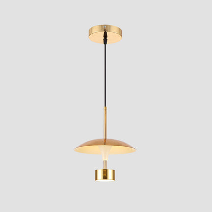 Gold pendant light