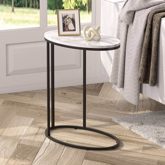Oval side table
