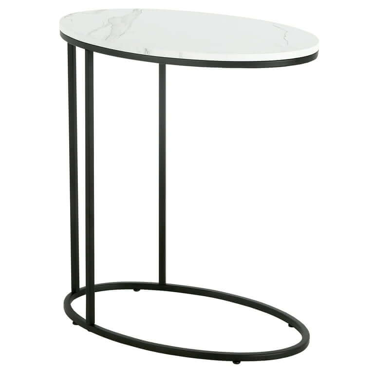 Side table with oval top