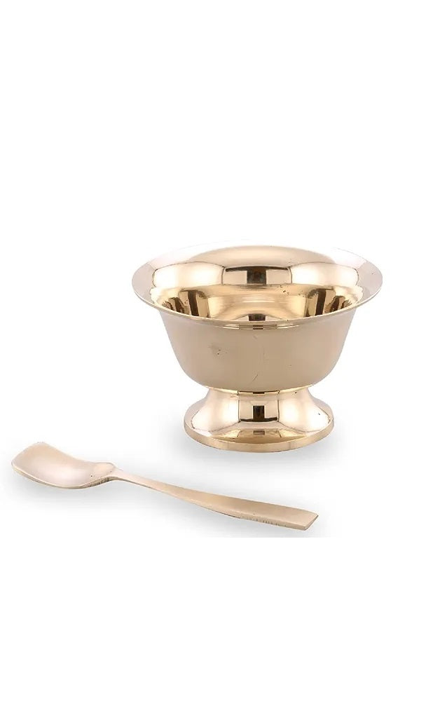 Easycraft Kansa bowl to serve many dishes like soup, rice or sweets 