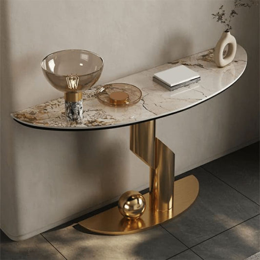 Console table with marble top