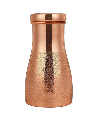 Etching Design Copper Bedside Water Bottle