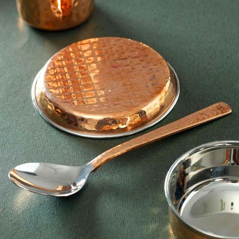 Copper-Steel Thali Set