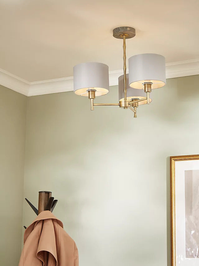 Brass fabric chandelier easycraft