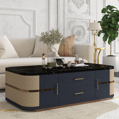 Modern Marble Storage Coffee Table