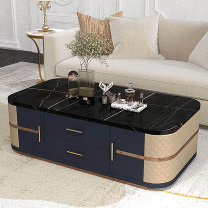 marble storage coffee table
