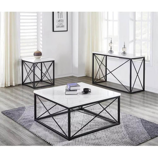 Contemporary square coffee table by Easycraft, featuring a clean, modern design, perfect for adding sophistication to your seating area